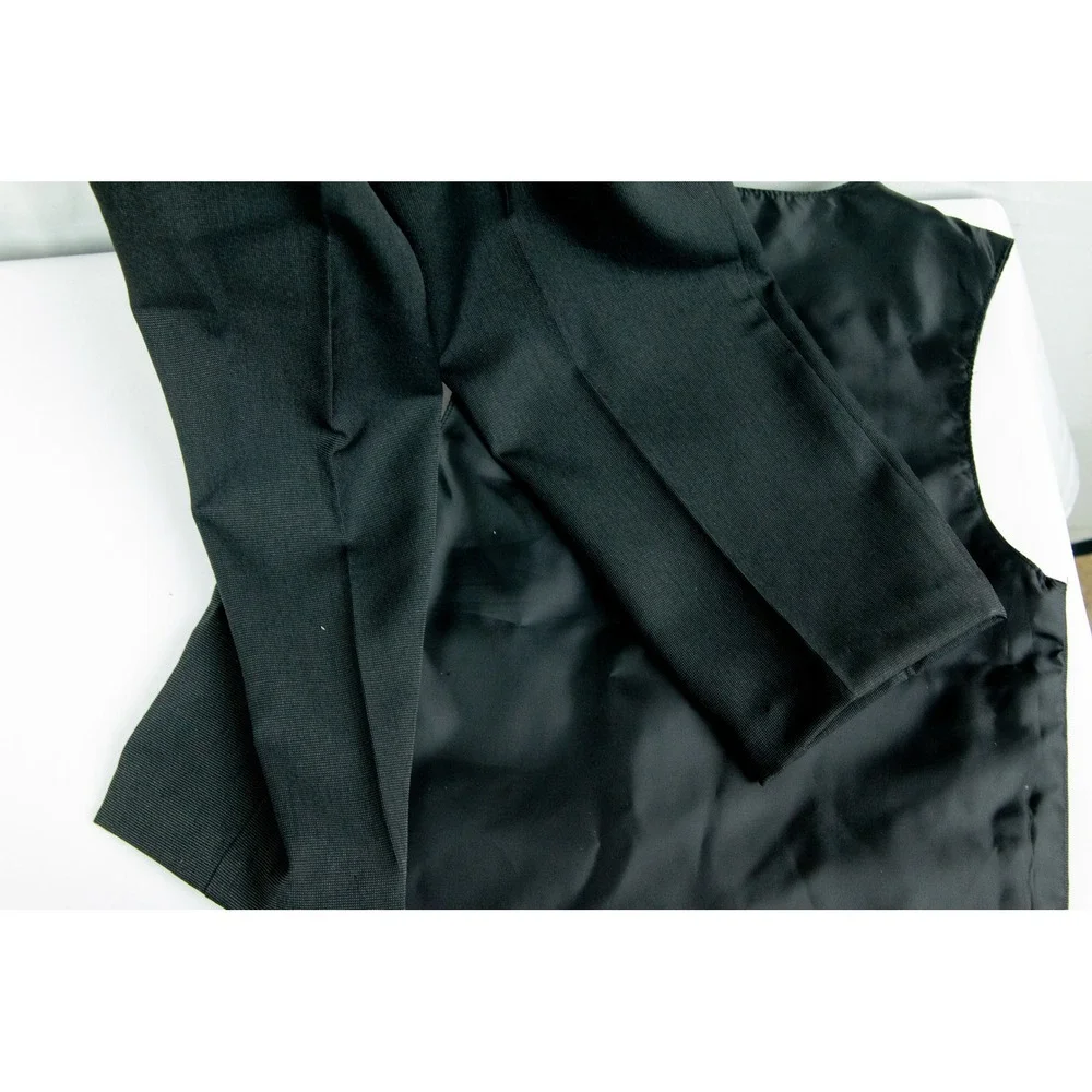 Van Heusen Boys Black Vest and Dress Pants Set Size 5T Formal Wedding Suit 2pc